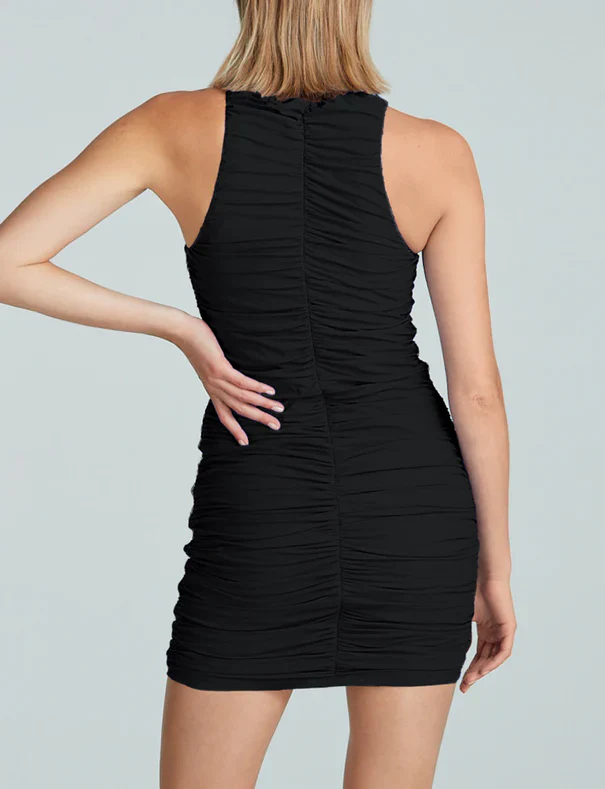CLASSIC RUCHED MINI DRESS - Image 3