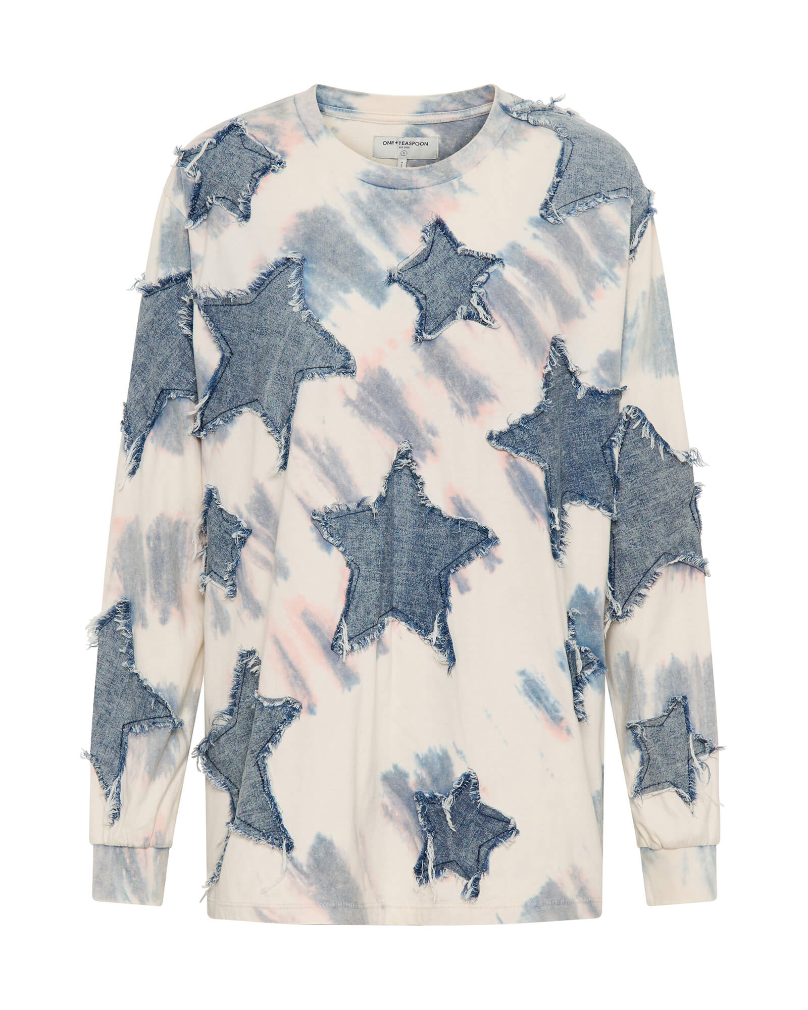 DENIM STAR TIE DYE LS TEE - Image 6