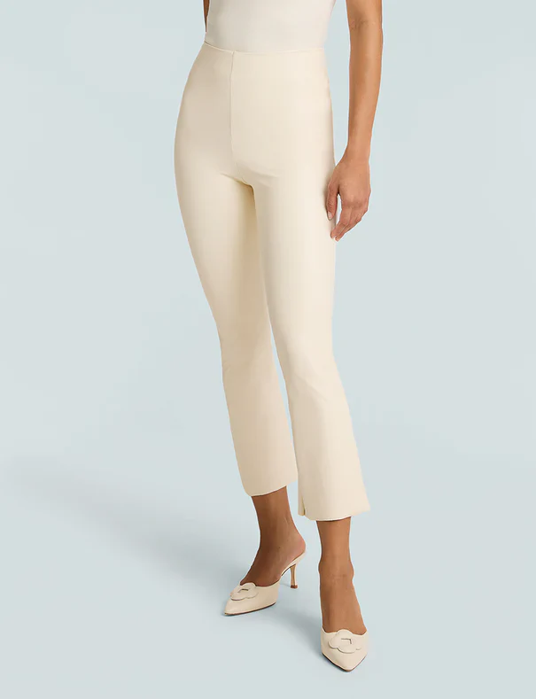 FAUX LEATHER CROP FLARE - Image 3