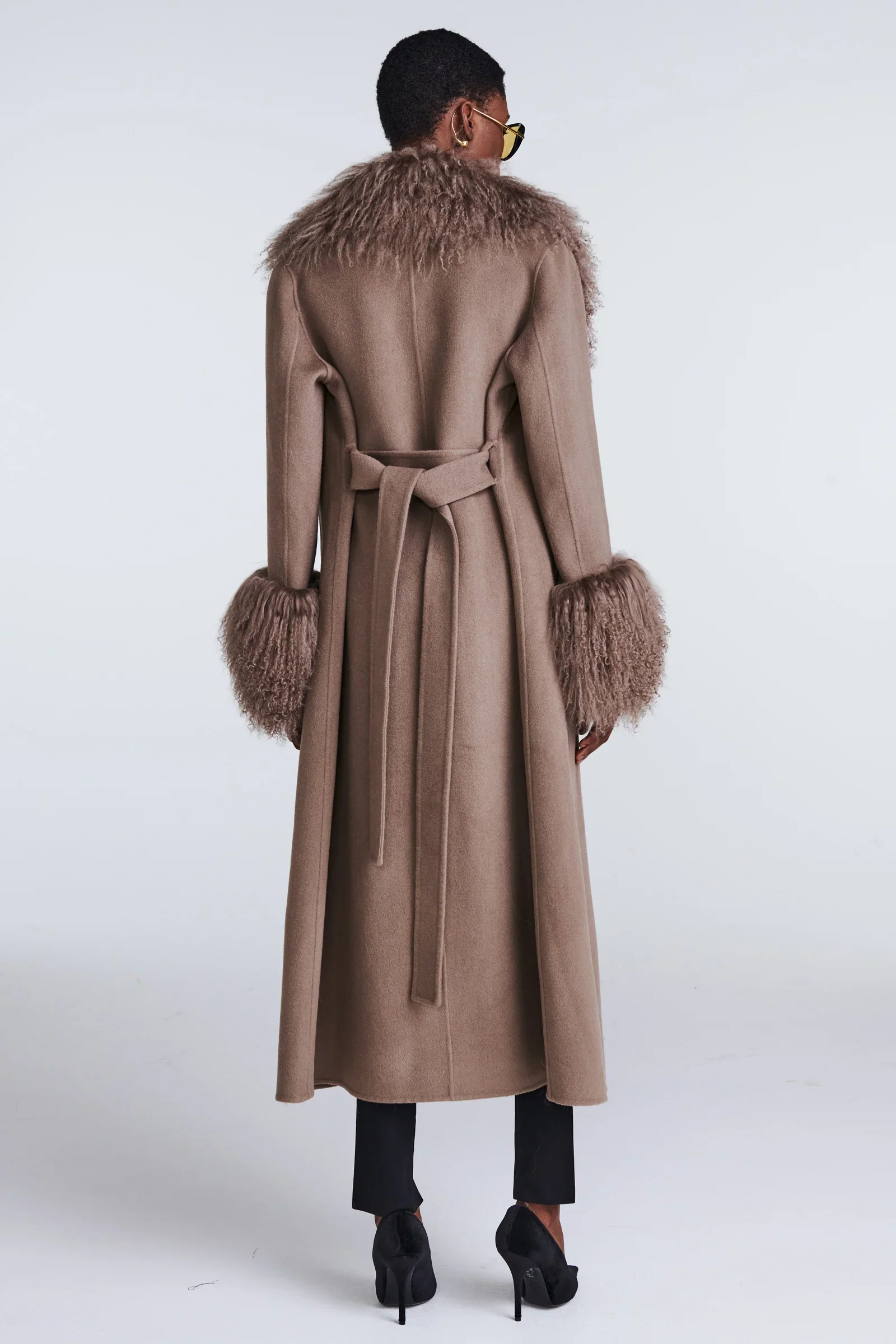 LILY WOOL/FUR TRIM COAT - Image 8