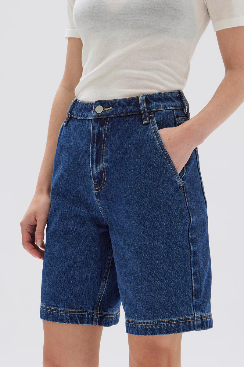LONGLINE DENIM SHORT HERITAGE BLUE - Image 3