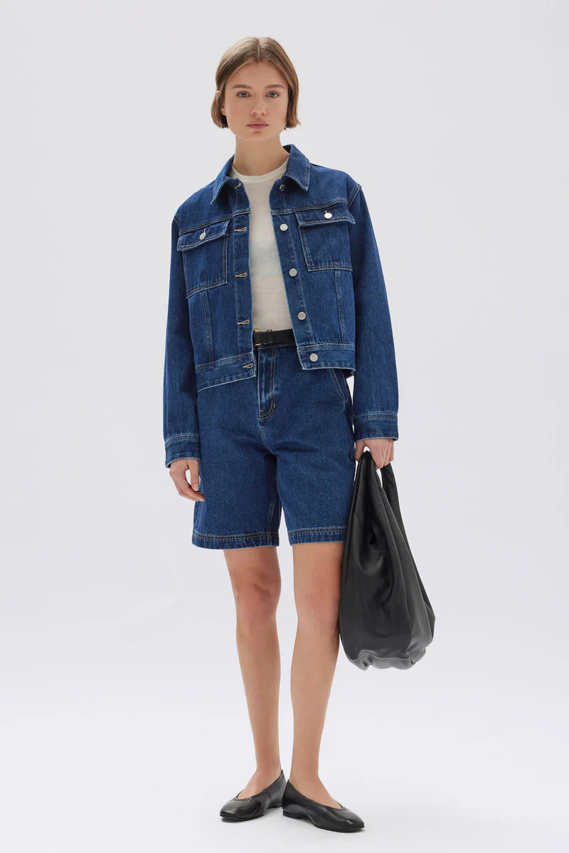 LONGLINE DENIM SHORT HERITAGE BLUE - Image 6